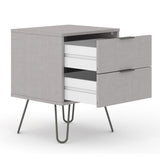 Wooden Bedside Cabinet With 2 Drawers - Augusta