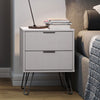 Wooden Bedside Cabinet With 2 Drawers - Augusta