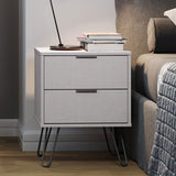Wooden Bedside Cabinet With 2 Drawers - Augusta