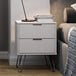 Wooden Bedside Cabinet With 2 Drawers - Augusta