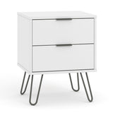 Wooden Bedside Cabinet With 2 Drawers - Augusta