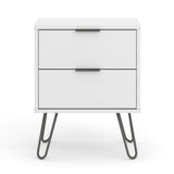 Wooden Bedside Cabinet With 2 Drawers - Augusta