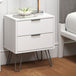 Wooden Bedside Cabinet With 2 Drawers - Augusta