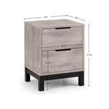 Wooden Bedside Cabinet With 2 Drawers - Bali