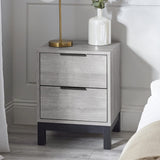 Wooden Bedside Cabinet With 2 Drawers - Bali