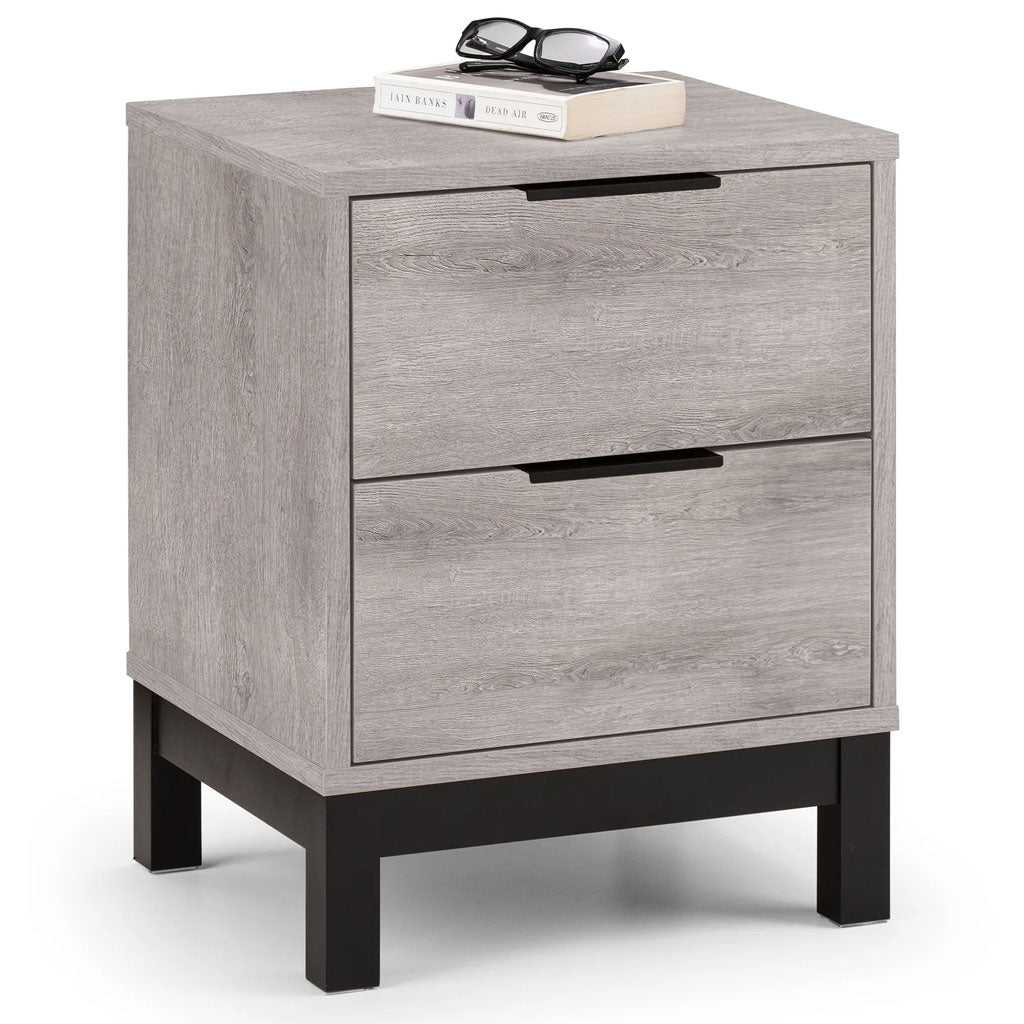 Wooden Bedside Cabinet With 2 Drawers - Bali