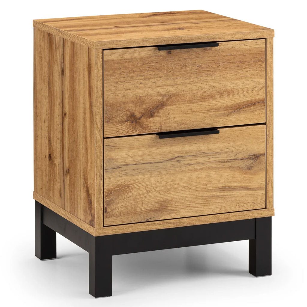 Wooden Bedside Cabinet With 2 Drawers - Bali
