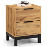 Wooden Bedside Cabinet With 2 Drawers - Bali