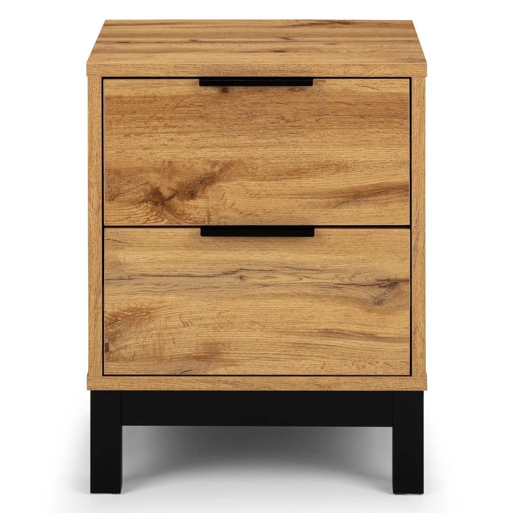 Wooden Bedside Cabinet With 2 Drawers - Bali