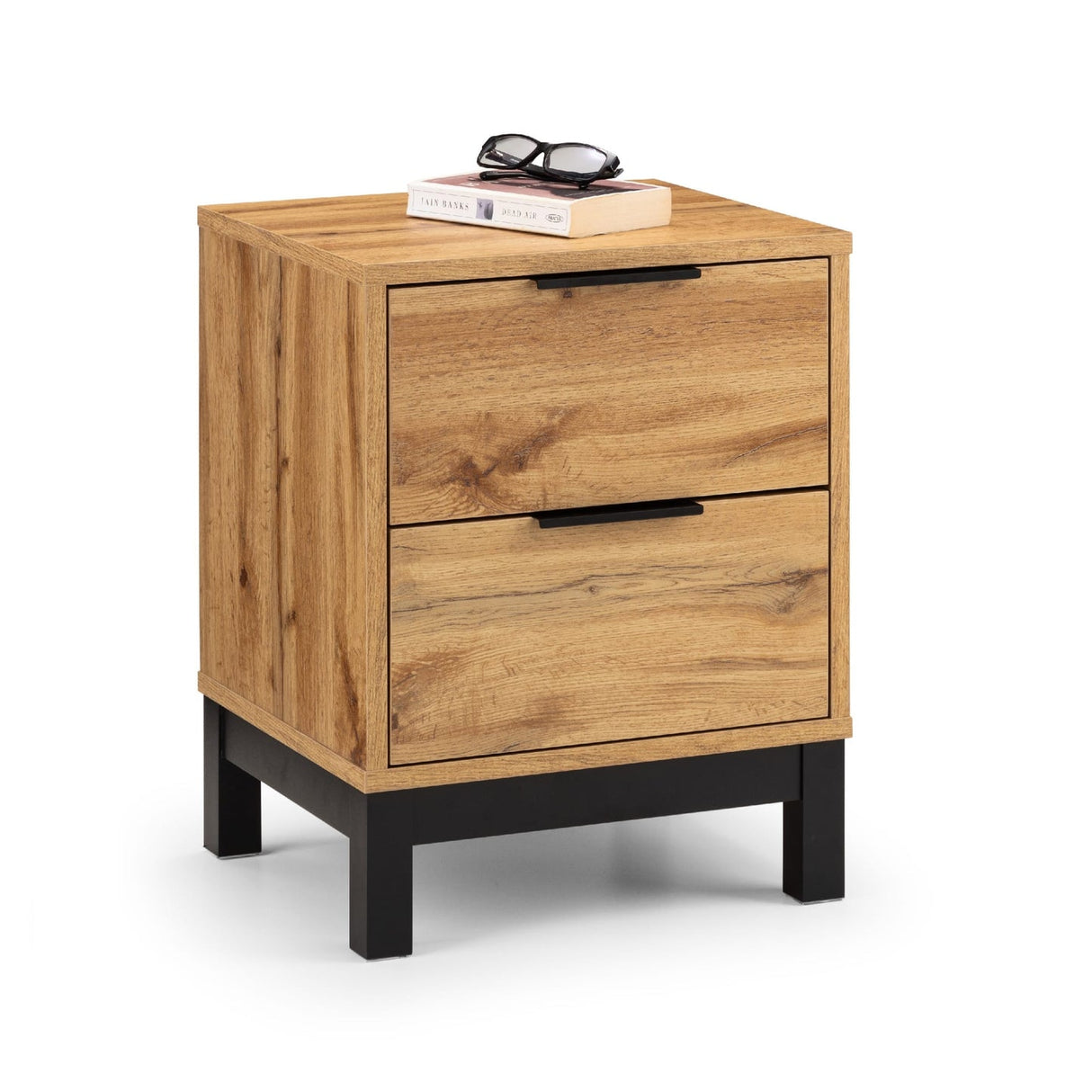 Wooden Bedside Cabinet With 2 Drawers - Bali