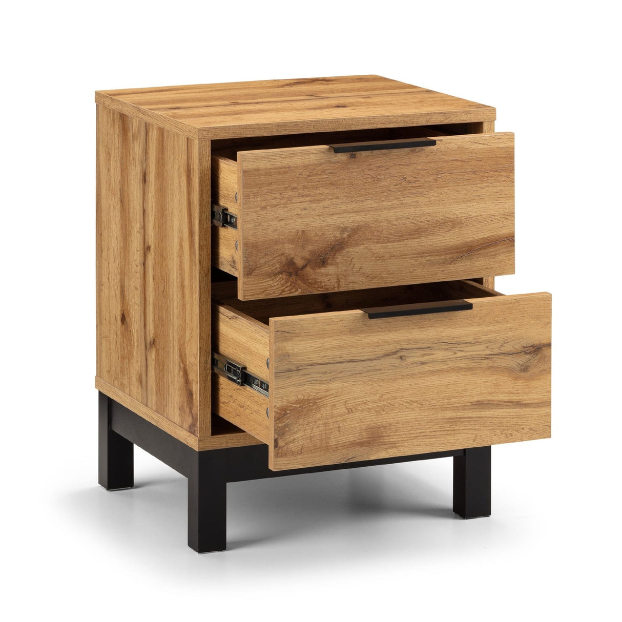 Wooden Bedside Cabinet With 2 Drawers - Bali