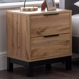 Wooden Bedside Cabinet With 2 Drawers - Bali