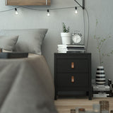 Wooden Bedside Cabinet With 2 Drawers - Barcelona