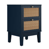 Wooden Bedside Cabinet With 2 Drawers - Bordeaux