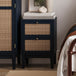 Wooden Bedside Cabinet With 2 Drawers - Bordeaux
