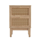 Wooden Bedside Cabinet With 2 Drawers - Bordeaux