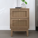 Wooden Bedside Cabinet With 2 Drawers - Bordeaux