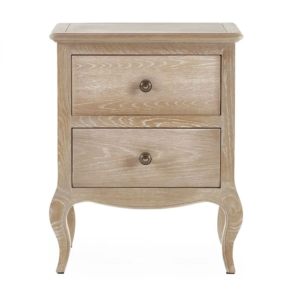 Wooden Bedside Cabinet With 2 Drawers - Camille