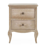 Wooden Bedside Cabinet With 2 Drawers - Camille