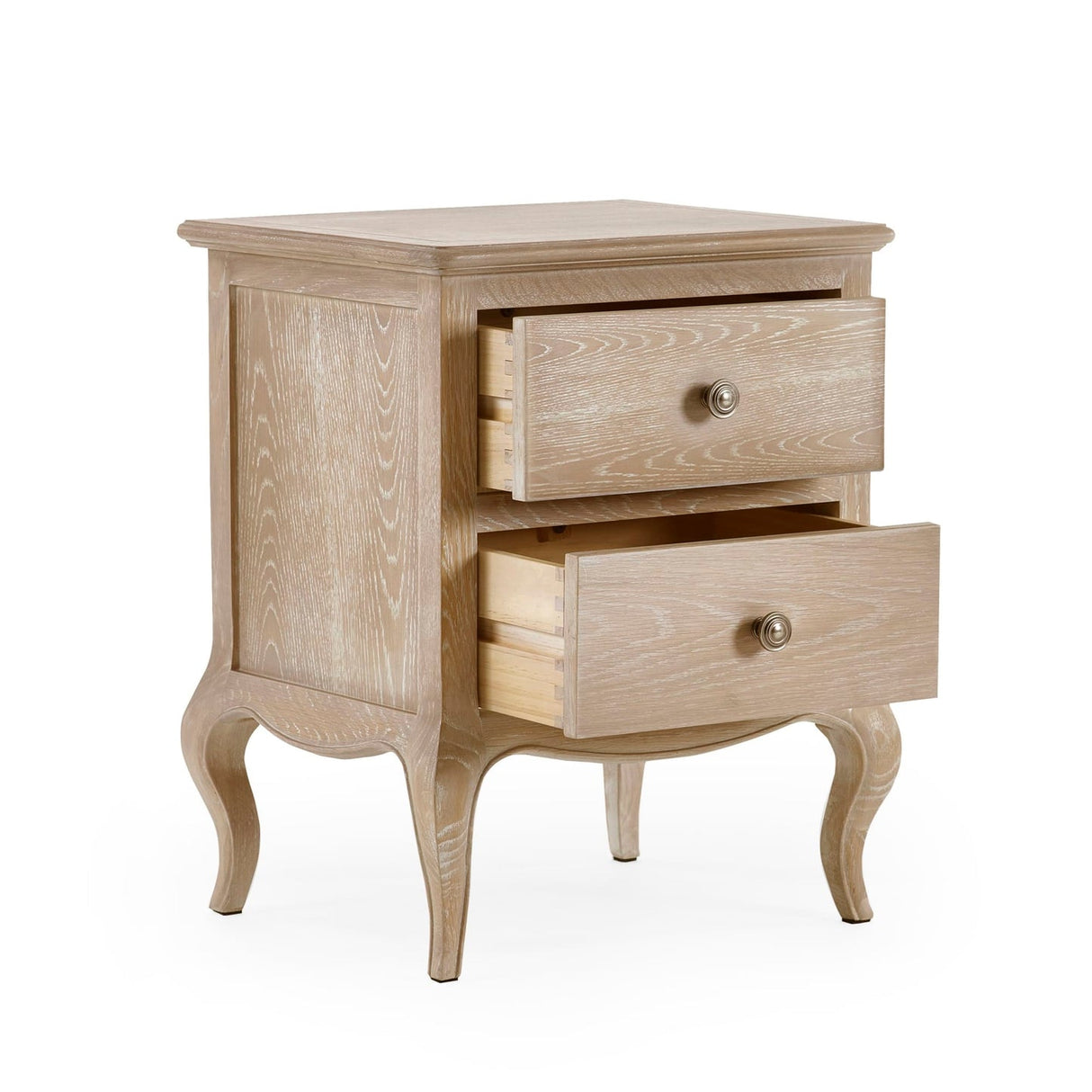 Wooden Bedside Cabinet With 2 Drawers - Camille