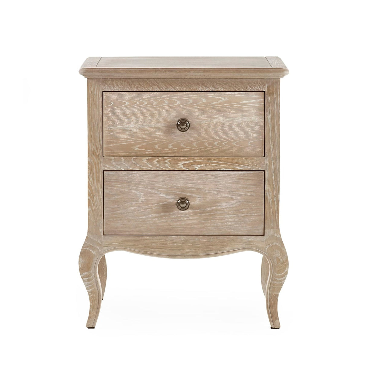 Wooden Bedside Cabinet With 2 Drawers - Camille
