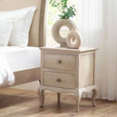 Wooden Bedside Cabinet With 2 Drawers - Camille