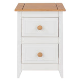Wooden Bedside Cabinet With 2 Drawers - Capri