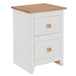 Wooden Bedside Cabinet With 2 Drawers - Capri
