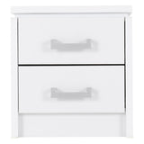 Wooden Bedside Cabinet With 2 Drawers - Charles