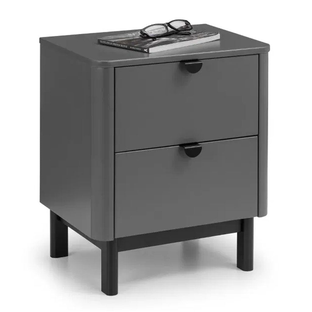 Wooden Bedside Cabinet With 2 Drawers - Chloe