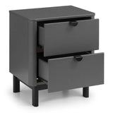 Wooden Bedside Cabinet With 2 Drawers - Chloe