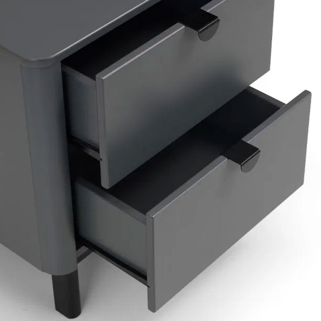 Wooden Bedside Cabinet With 2 Drawers - Chloe