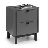Wooden Bedside Cabinet With 2 Drawers - Chloe
