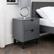 Wooden Bedside Cabinet With 2 Drawers - Chloe