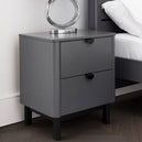 Wooden Bedside Cabinet With 2 Drawers - Chloe