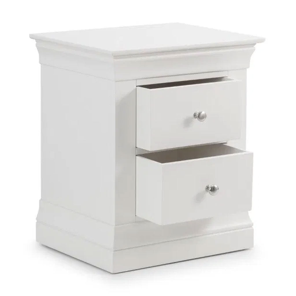 Wooden Bedside Cabinet With 2 Drawers - Clermont