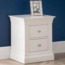 Wooden Bedside Cabinet With 2 Drawers - Clermont