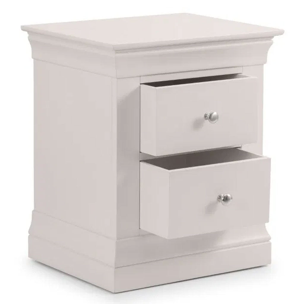 Wooden Bedside Cabinet With 2 Drawers - Clermont