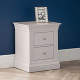 Wooden Bedside Cabinet With 2 Drawers - Clermont