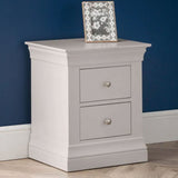 Wooden Bedside Cabinet With 2 Drawers - Clermont