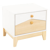 Wooden Bedside Cabinet With 2 Drawers - Cody