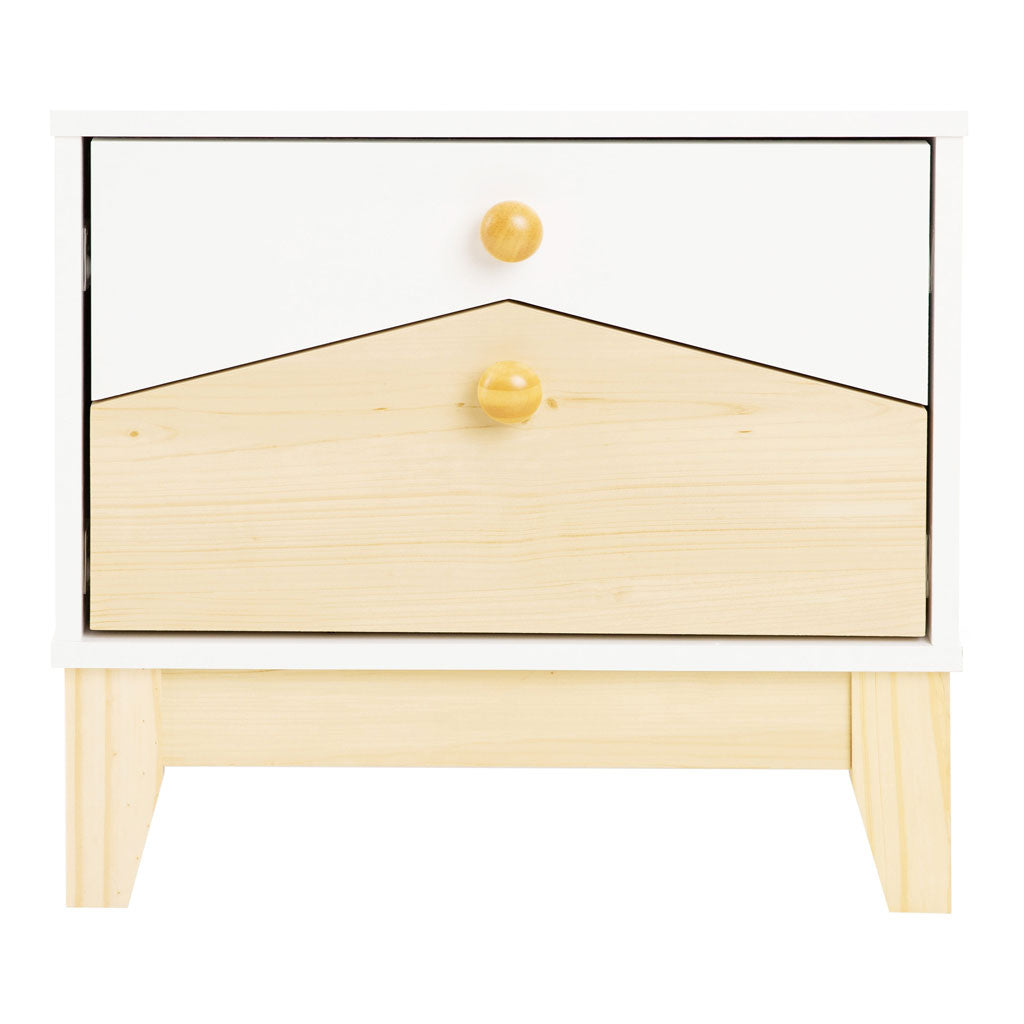 Wooden Bedside Cabinet With 2 Drawers - Cody