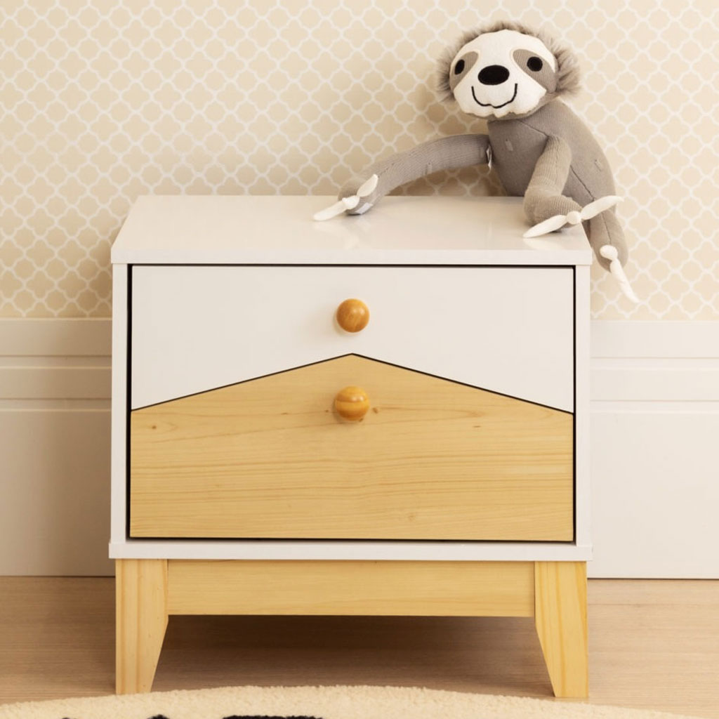Wooden Bedside Cabinet With 2 Drawers - Cody