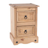 Wooden Bedside Cabinet With 2 Drawers - Corona