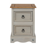 Wooden Bedside Cabinet With 2 Drawers - Corona