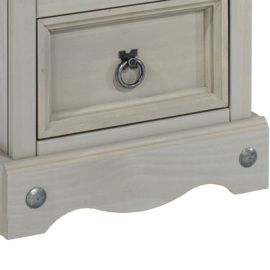 Wooden Bedside Cabinet With 2 Drawers - Corona