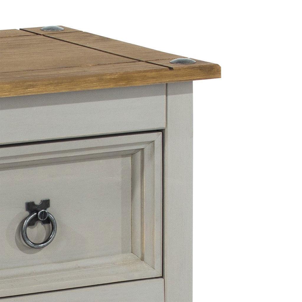 Wooden Bedside Cabinet With 2 Drawers - Corona