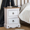 Wooden Bedside Cabinet With 2 Drawers - Corona