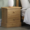 Wooden Bedside Cabinet With 2 Drawers - Cotswold
