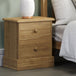 Wooden Bedside Cabinet With 2 Drawers - Cotswold